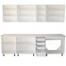 Bucatarie Zebra 260 cm din MDF Gri cu blat termoizolant culoare Marmura